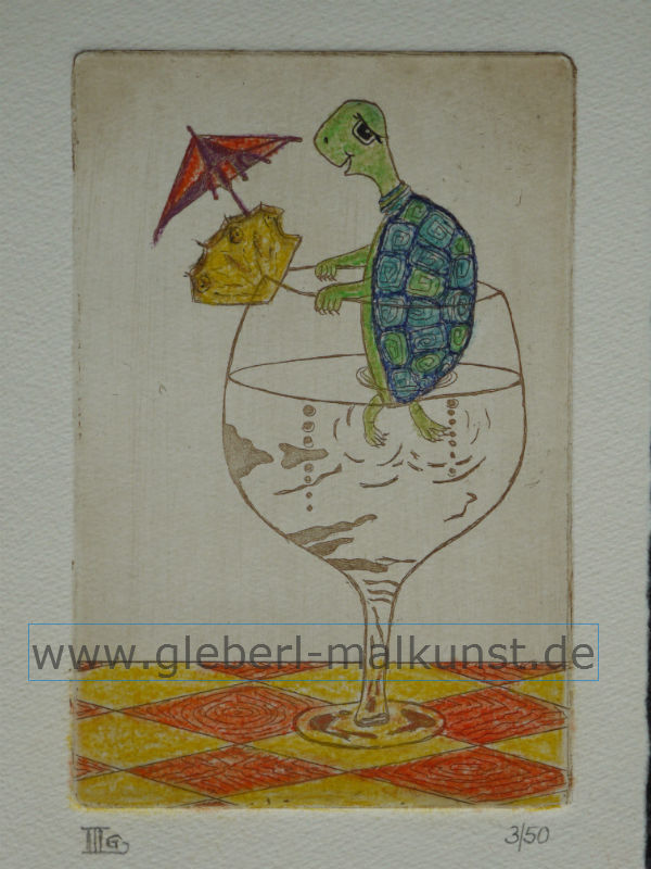 Exotic-Turtle - 23 x 33 cm, € 75,-, mit Rahmen